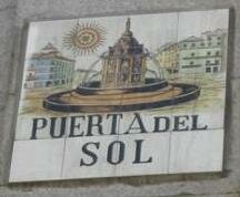 Azulejo de la Puerta del Sol con la fuente de la Mariblanca