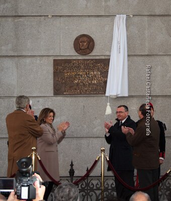 Inauguración de la placa conmemorativa del asesinato del general Prim