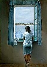 Muchacha joven en la ventana de Dalí