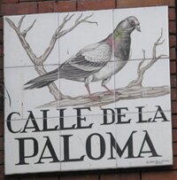 azulejo de la calle de la Paloma