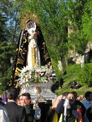 procesión de la Virgen de la Soledad